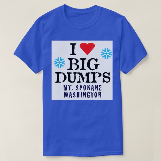 マウントスポケーン山スキーマウンテンリゾートワシントンスク Tシャツ (デザイン正面)