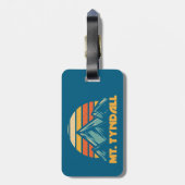 マウントタインドールカリフォルニアレトロターコイズ ラゲッジタグ (裏面縦)