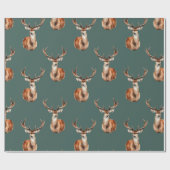 マウントディアヘッドワイルドライフグリーンホリデイ ラッピングペーパー (フラット)