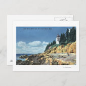 マウントデザートアイランド、バスハーバーヘッドライトハウス ポストカード (正面/裏面)