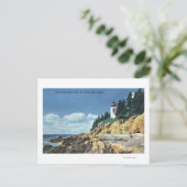 マウントデザートアイランド、バスハーバーヘッドライトハウス ポストカード (スタンド正面)