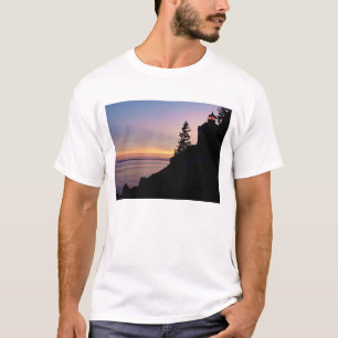 マウントデザート島のバスハーバーライトハウス Tシャツ