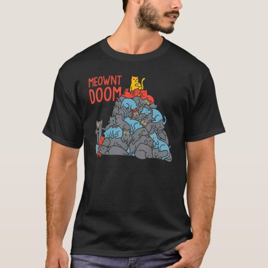 マウントドゥーム 猫 Tシャツ (正面)