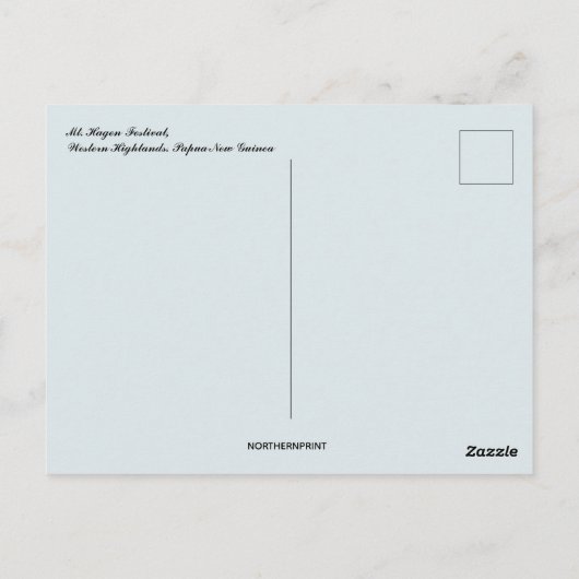 マウントハーゲンフェスティバルインパプアニューギニア ポストカード (裏面)