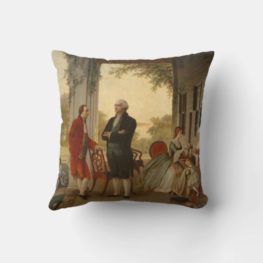 マウントバーノンの枕のワシントン州及びラファイエット クッション (裏面)