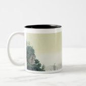 マウントバーノン(colouの近くのポトマック川の眺め ツートーンマグカップ (左)