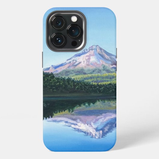 マウントフッドの反射 iPhoneケース (裏面)