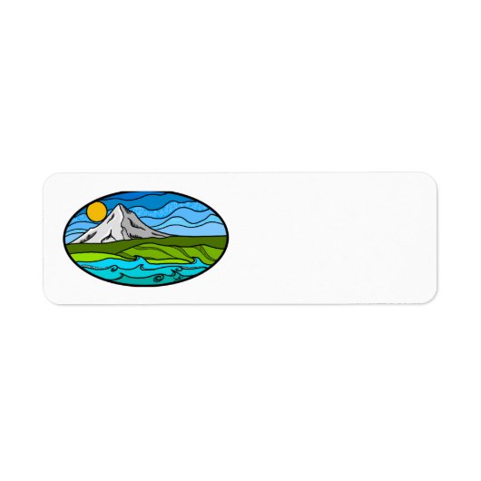 マウントフード住所 シール (正面)