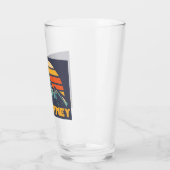 マウントホイットニーカリフォルニアレトロターコイズ タンブラーグラス (左)