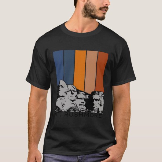 マウントラシュモアサウスダコタ山ラシュモア Tシャツ (正面)