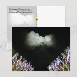 マウントラッシュモア記念公園 - 夕方の照明 -  ポストカード