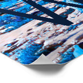 マウントレイニアパープルサイケデリックリカラーワシントン ポスター (角)