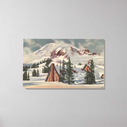 マウントレイニエWAパラダイスインアット足 キャンバスプリント (正面)