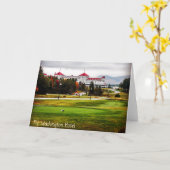 マウントワシントンホテルin秋グリーティングカード カード (黄色い花)