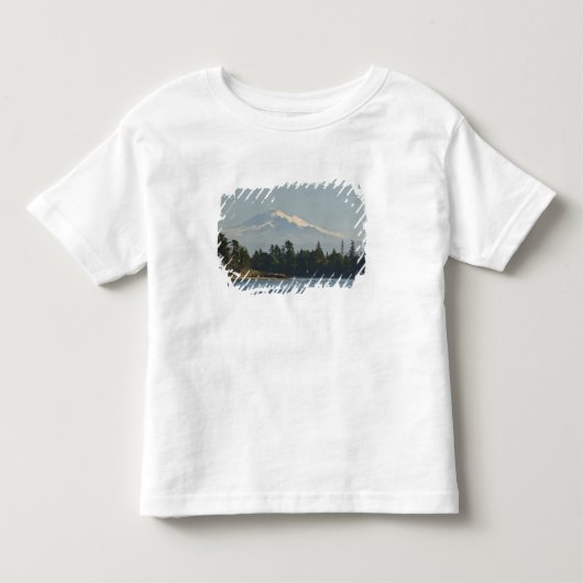 マウント・ベーカーが景観を支配 トドラーTシャツ (正面)