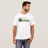 マウント・ロブソン州立公園 グリーンストライプ Tシャツ (正面フル)