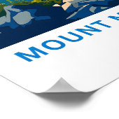 マウントMonadnockニューハンプシャートラベルプリント ポスター (角)