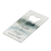 マウンパーソナライズされたテンの結婚ボトルオープナーの好意 クレジットカード栓抜き (裏面アングル)