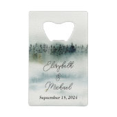 マウンパーソナライズされたテンの結婚ボトルオープナーの好意 クレジットカード栓抜き (裏面)