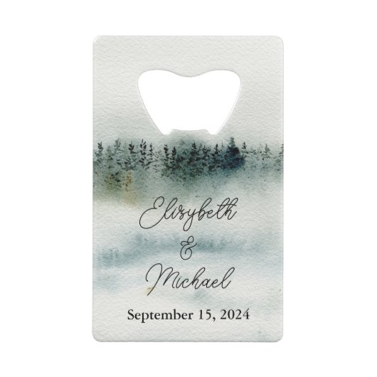 マウンパーソナライズされたテンの結婚ボトルオープナーの好意 クレジットカード栓抜き (裏面)