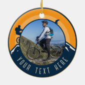 マウンパーソナライズされたテンサイクリングサイクリスト自転車 セラミックオーナメント (裏面)