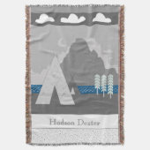 マウンパーソナライズされたテンテペブランケット スローブランケット (正面縦)