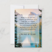 マウンパーソナライズされたテン結婚レイクサンキューカード サンキューカード (裏面)