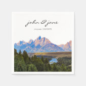 マウンパーソナライズされた素朴トカクテルナプキン スタンダードカクテルナプキン (正面)