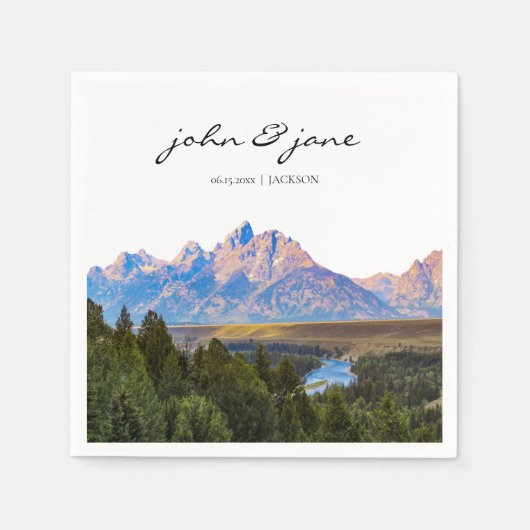 マウンパーソナライズされた素朴トカクテルナプキン スタンダードカクテルナプキン (正面)