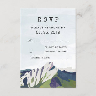 マウンモダントウッドランドフォレストウェディングRSVP 出欠カード