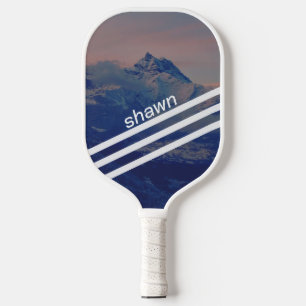 マウンモダントランドスケープ青とピンクパステルスカイ ピックルボールラケット