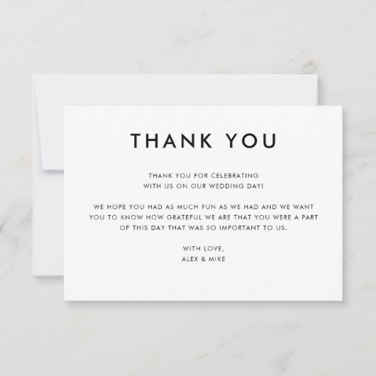 マウンモダント結婚の秋カスタムメッセージ サンキューカード (正面)