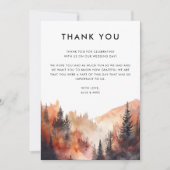 マウンモダント結婚の秋カスタムメッセージ サンキューカード (正面)