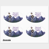 マウンランニングテン蔵書票 楕円形シール (シート)