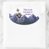 マウンランニングテン蔵書票 楕円形シール (バッグ)