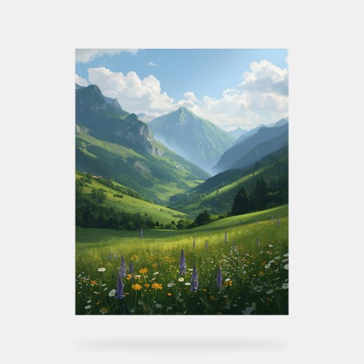 マウン威厳のあるテン開花-芸術的自然プリント アクリルサイン (正面)