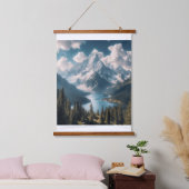 マウン威厳のあるテン静寂 吊り下げ型タペストリー (寝室)