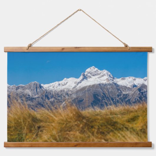 マウン威厳のあるト・トリグラフ，スロベニア 吊り下げ型タペストリー (正面)