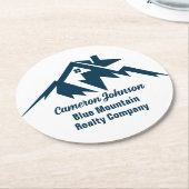 マウン実在トエステート社カスタムマーケティング ラウンドペーパーコースター (アングル)