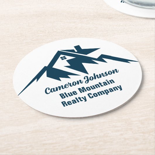 マウン実在トエステート社カスタムマーケティング ラウンドペーパーコースター (アングル)