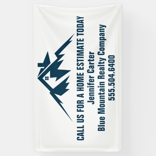 マウン実在トエステート社カスタムマーケティング 横断幕 (縦)