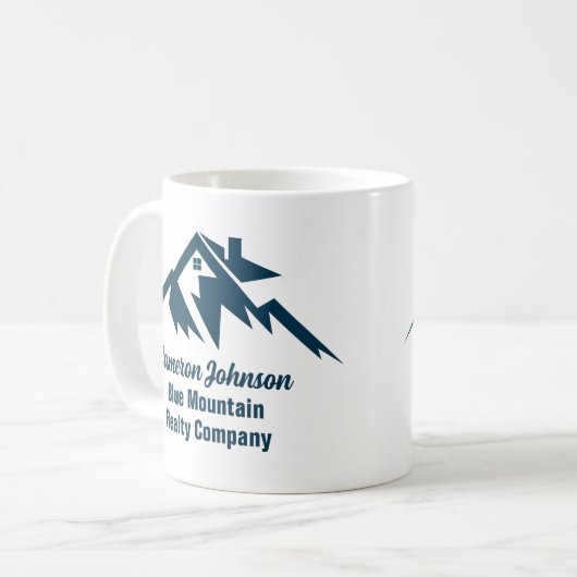 マウン実在トエステート社カスタム不動産仲介業者 コーヒーマグカップ (正面左)