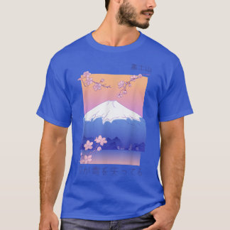 マウン日本のテンさくらんぼブロッサム桜VAPORWAVE Tシャツ