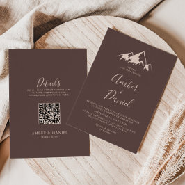 マウン澄んトボホバックアンドフロント結婚ズ 招待状