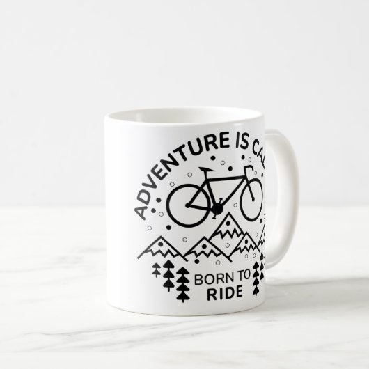 マウン生まれトバイクデザイン コーヒーマグカップ (正面右)