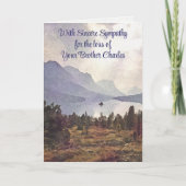 マウン男らしテンレイクパーソナライズされた悔やみや弔慰 カード (正面)