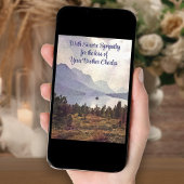 マウン男らしテンレイクパーソナライズされた悔やみや弔慰 カード