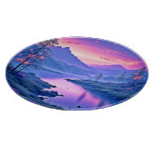 マウン白熱［赤熱］光を放つテン湖デザイン カッティングボード (角)