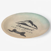 マウン素朴テンイラストレーションファミリー懇親会 ペーパープレート (アングル)