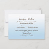 マウン素朴テンジプ結婚リンの応答カード 出欠カード (正面)